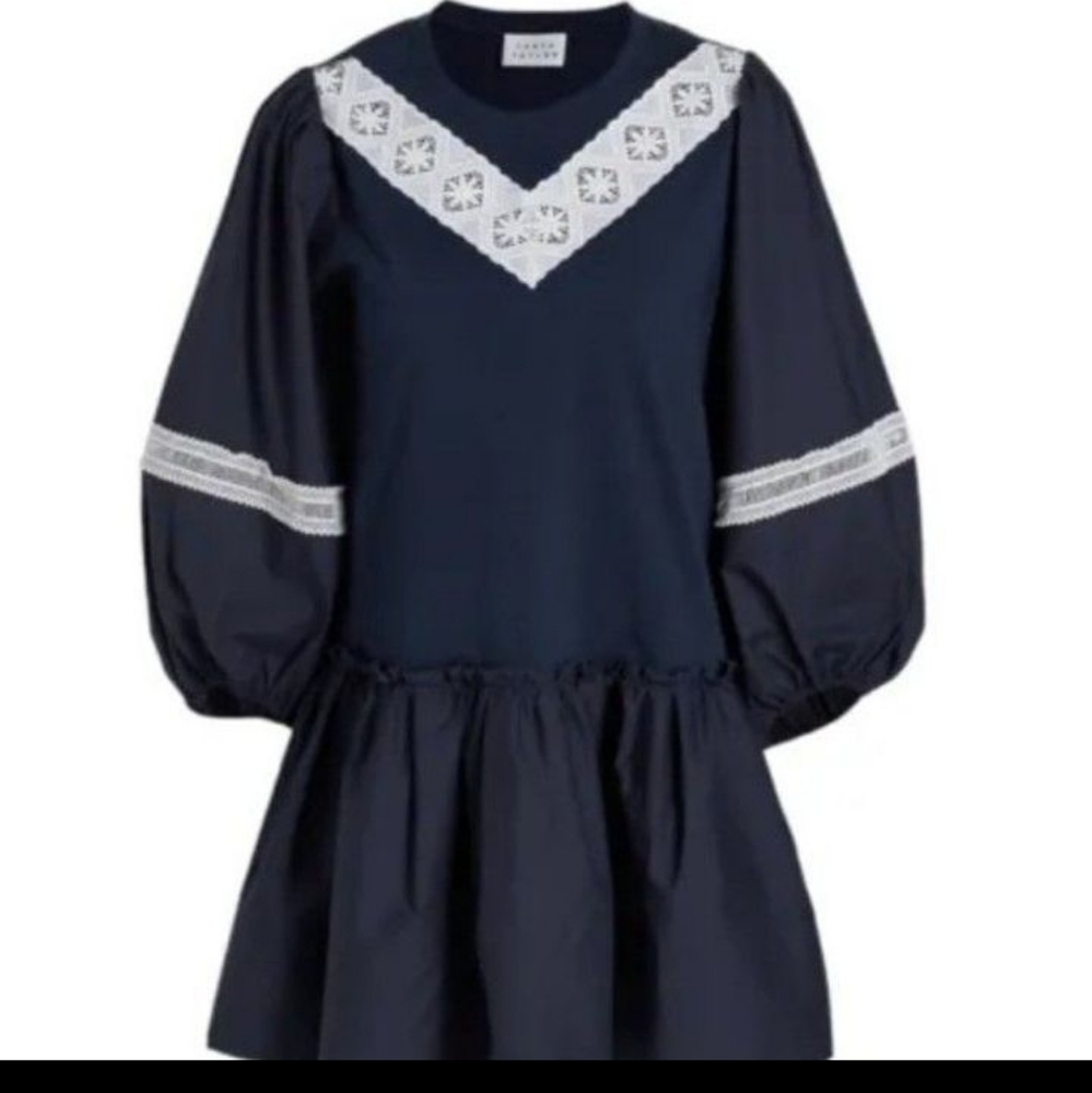 Tanya Taylor Kristie Navy Blue Dress